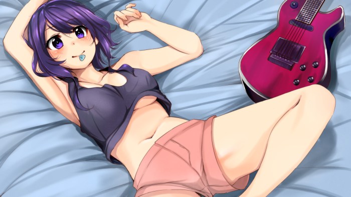 Beautiful girls with large anime