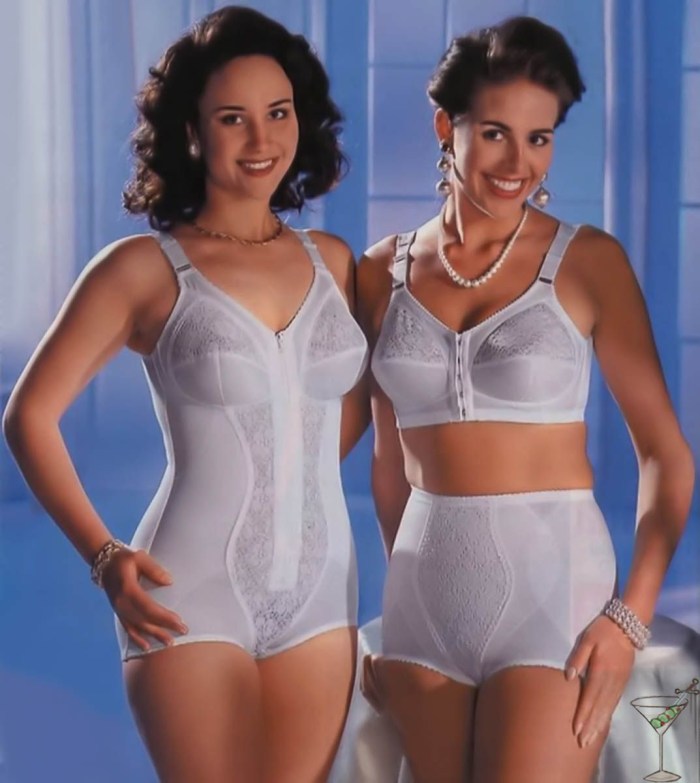 Large ladies in white underpants