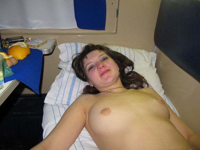 Naked women in the reserved seat