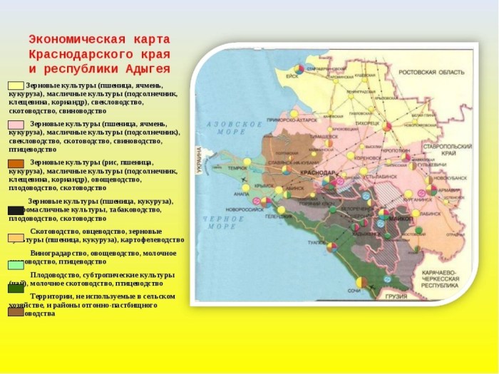 Kuban map of the Krasnodar Territory
