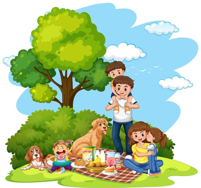 Barbecue in nature vector