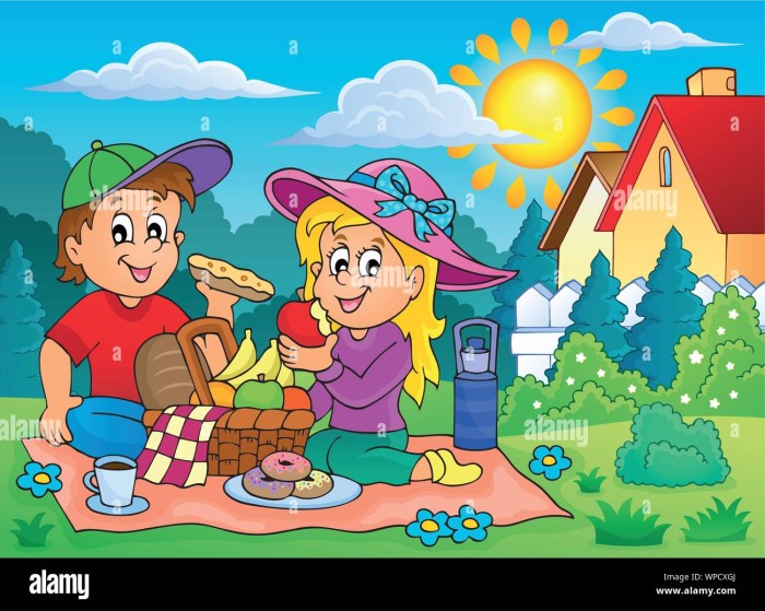 Family in nature vector