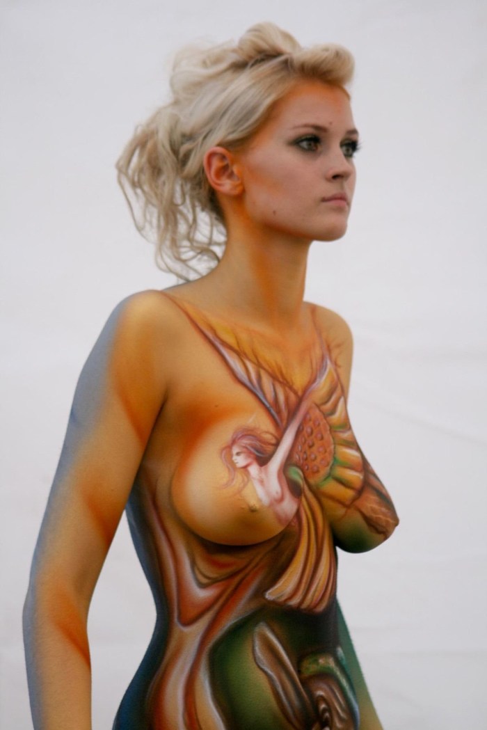 Painted female bodies
