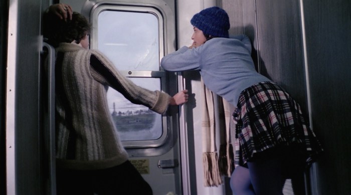 Naked women fuck on the bus