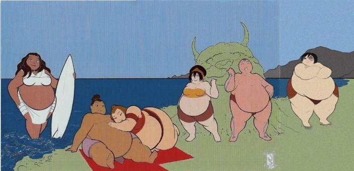 Naked fat Asians men