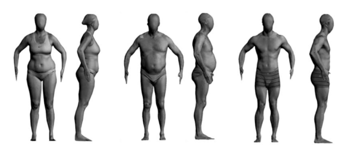 Muscular woman against