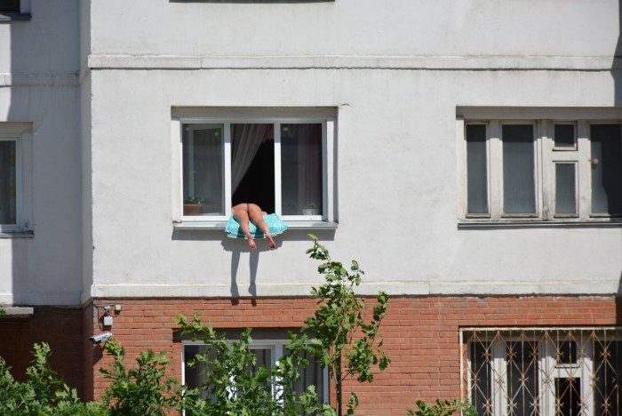 Sunbathing in the window