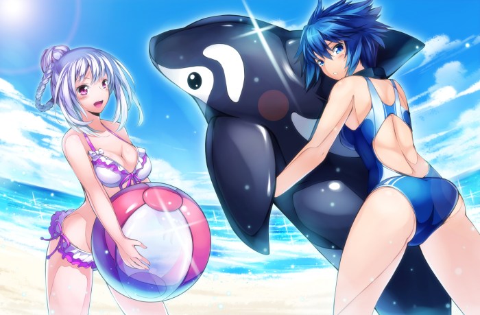 Yoga children in a swimsuit