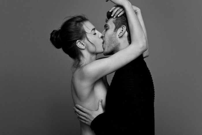 Sensual kiss