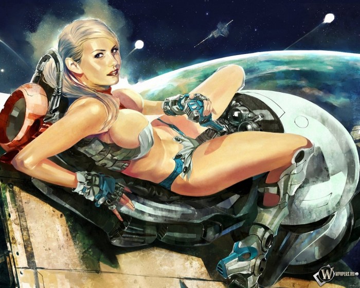 Girl on a spaceship