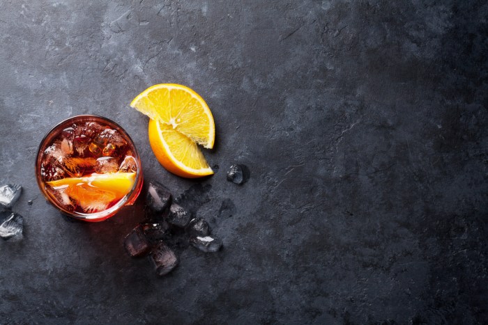 Alcohol shots on a white background