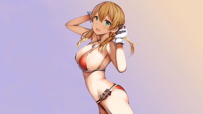 Anime girls in thongs