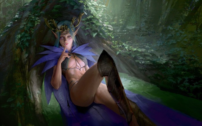 A half -naked elf