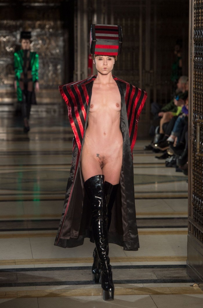 Girls on the catwalk naked