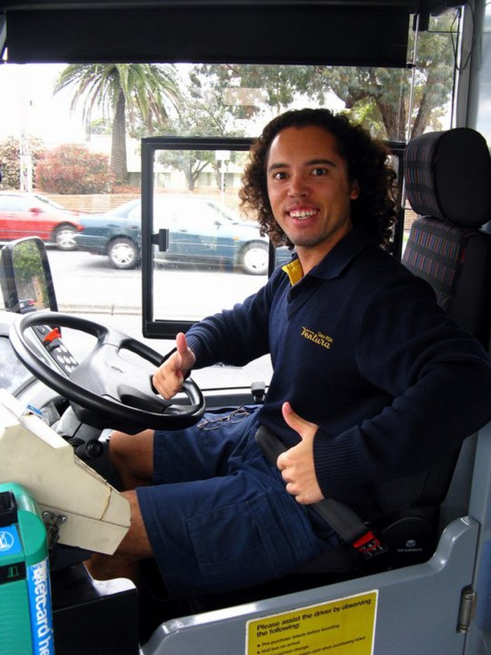 The most beautiful bus driver