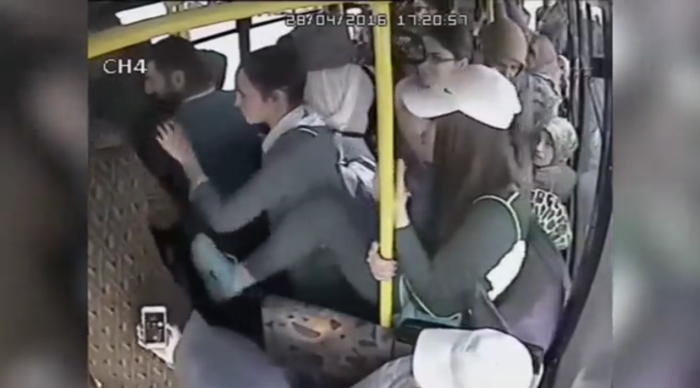 Bus Driver Helping