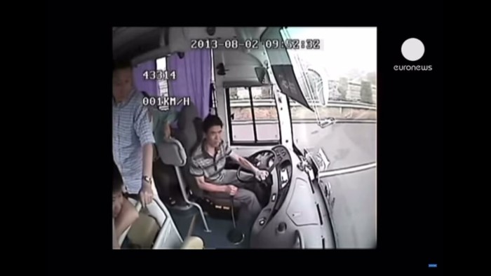Candid on the bus