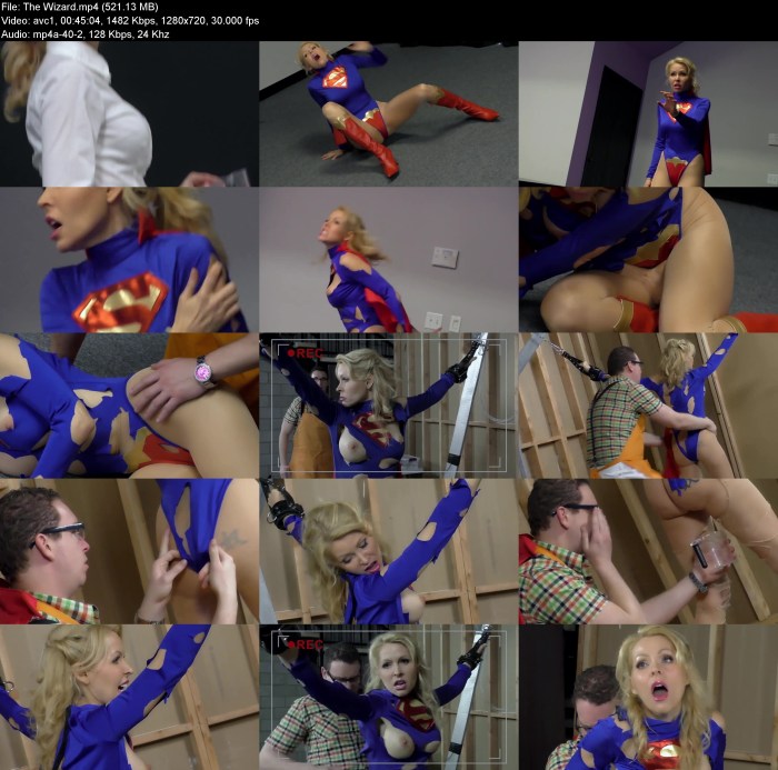 1 Naked Supervillain Remives Clothes from 2 Superheroines