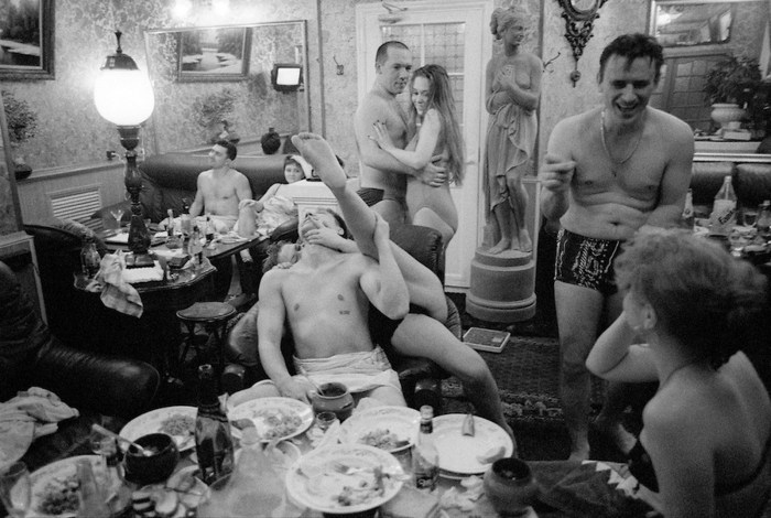 Beautiful women in the bathhouse