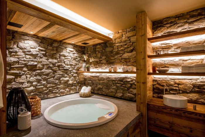 Bathroom in the style of chalet