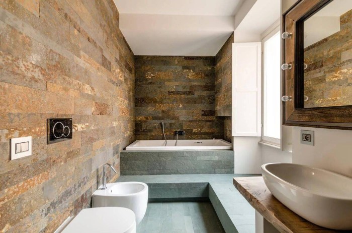 Bathroom and toilet in the style of loft