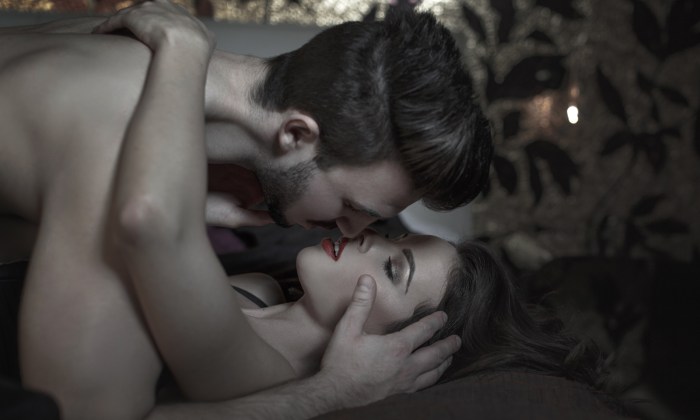 Boy and girl in bed