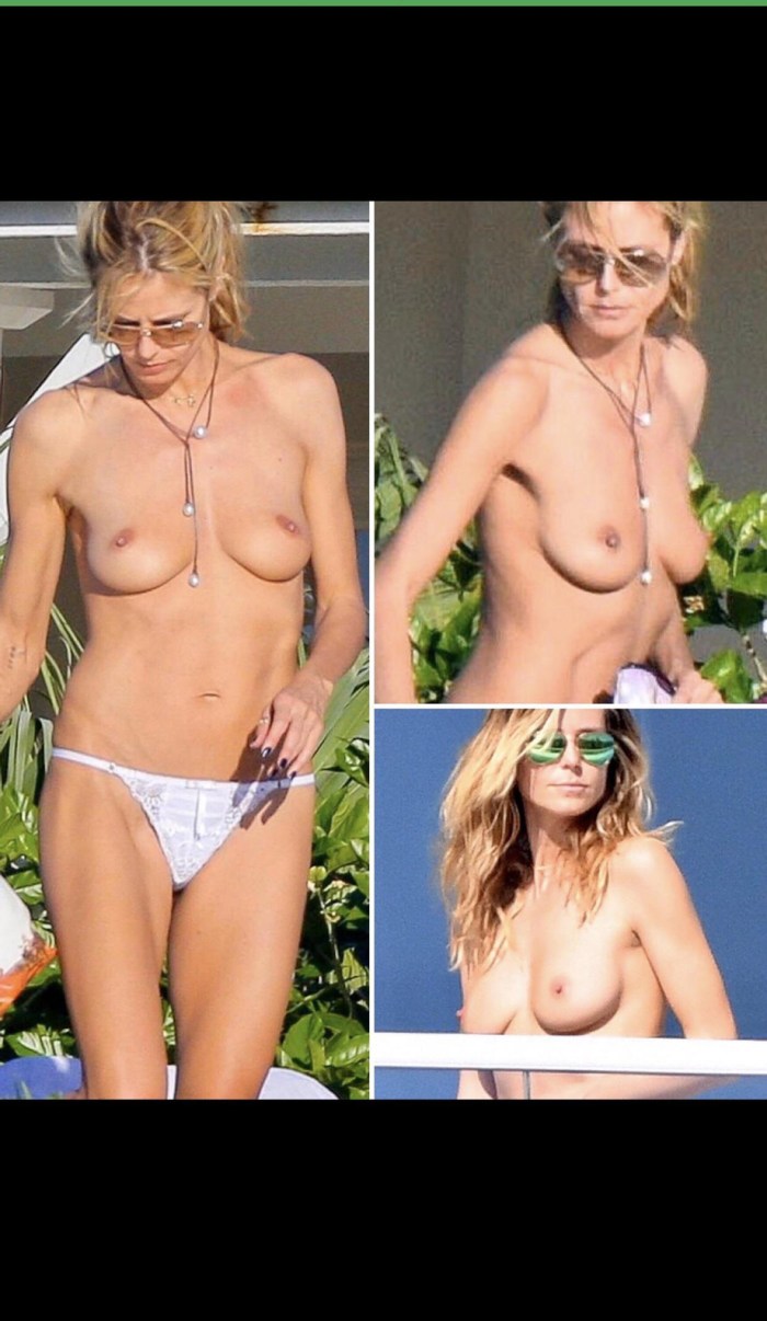 Heidi Klum in his youth naked