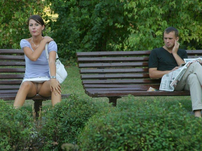 Young girls without panties