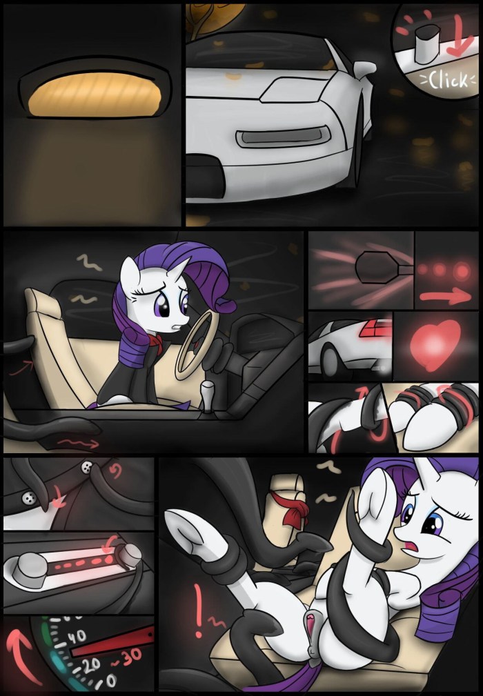 Anal masturbation in the car