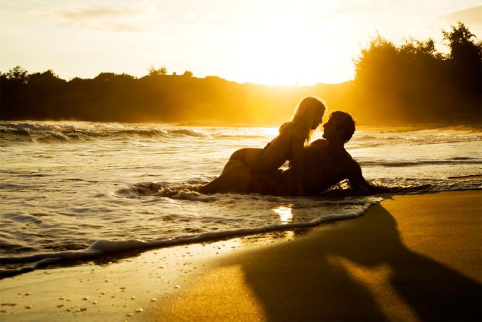 Make love on the shore