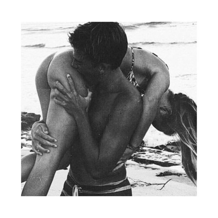 Boy and girl on the shore