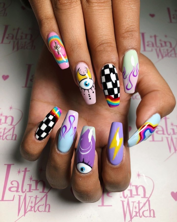 Nails with the poses