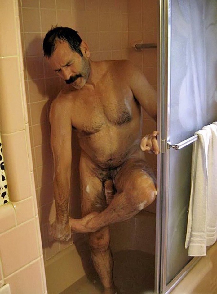 In the shower dick naked guys art