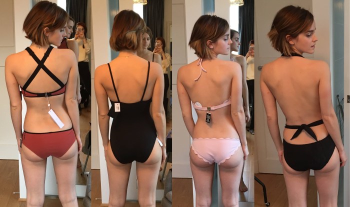 Japanese in closed swimsuits