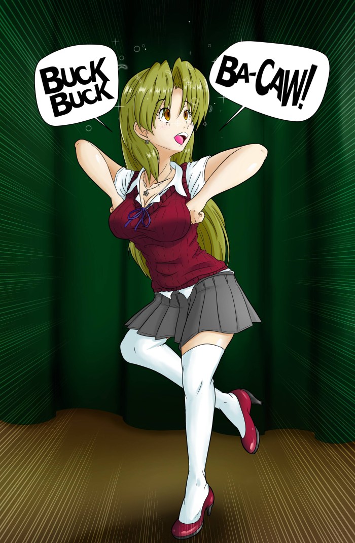 The hypnotized girl sucked