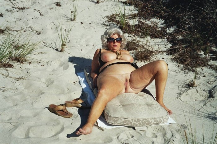 Orgasm of mature nudists