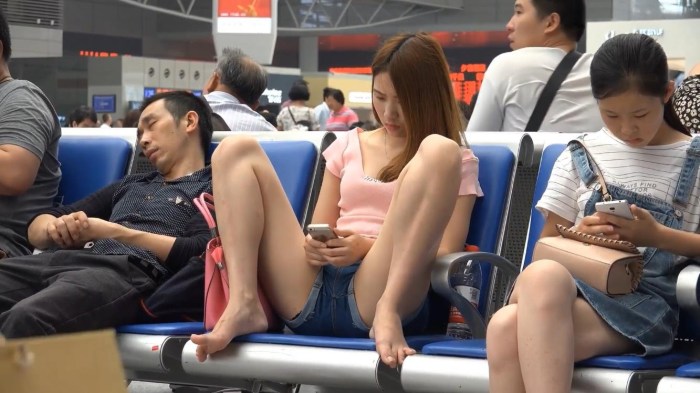 Lit up in short shorts