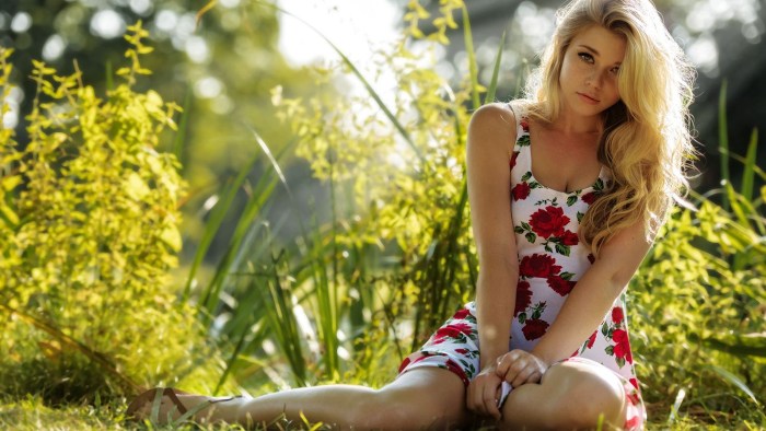 Beautiful girls in sundresses