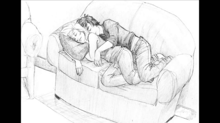 Pencil drawing steam in bed