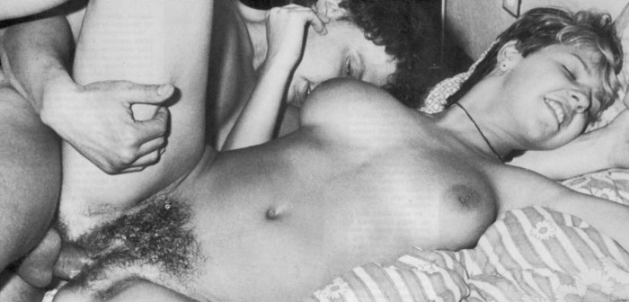 Black white retro pornography