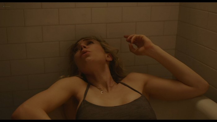 Naked pregnant woman in the film