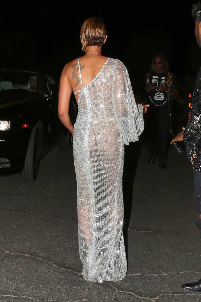 Emma Watson in a transparent dress