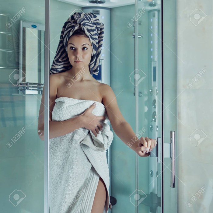 Girl after the shower