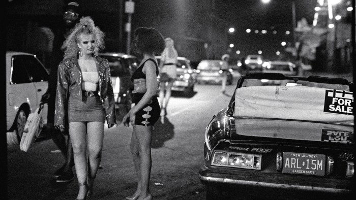 Naked women on the streets of the city
