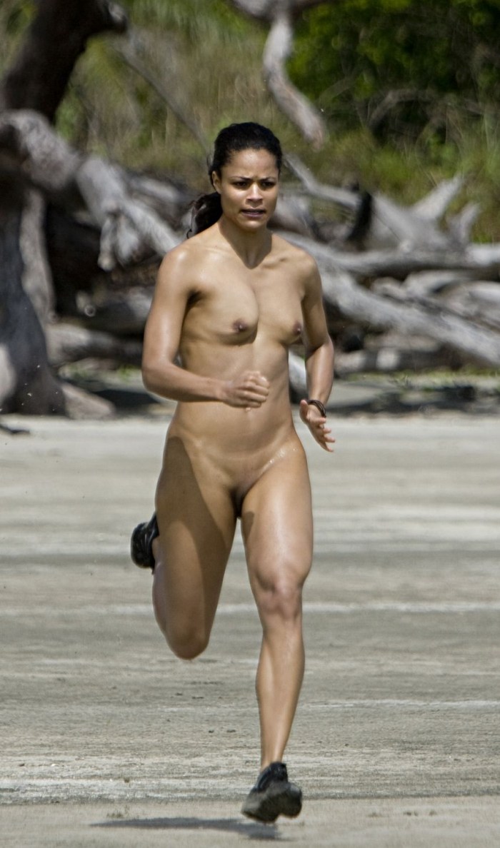 Girls run naked