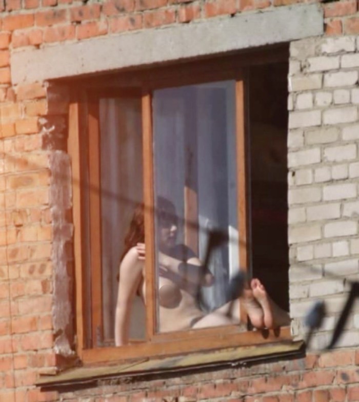 I lit up in the window