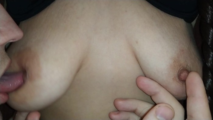Female breasts with long nipples