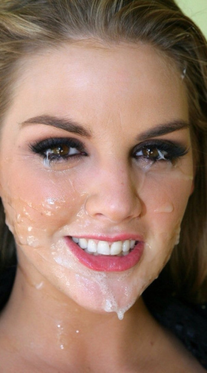 Cum on amateur face