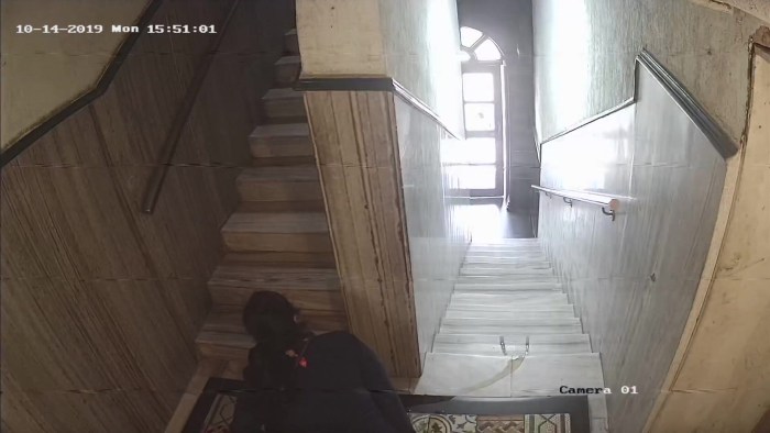Anal on the stairs blond