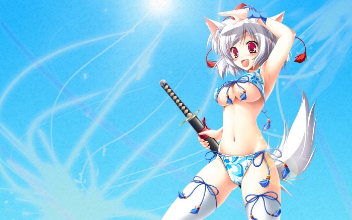 Anime chicks on the screensaver
